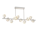 Gem Twisted Branch Chandelier - Beige Silver / Amber