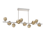 Gem Twisted Branch Chandelier - Beige Silver / Bronze
