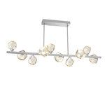 Gem Twisted Branch Chandelier - Classic Silver / Amber
