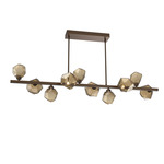 Gem Twisted Branch Chandelier - Flat Bronze / Bronze