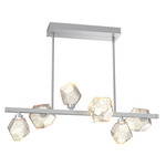 Gem Twisted Branch Chandelier - Classic Silver / Amber