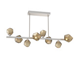 Gem Twisted Branch Chandelier - Beige Silver / Bronze