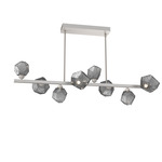 Gem Twisted Branch Chandelier - Beige Silver / Smoke