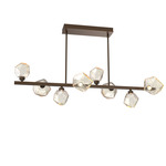 Gem Twisted Branch Chandelier - Flat Bronze / Amber