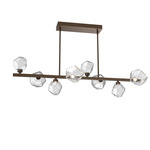 Gem Twisted Branch Chandelier - Flat Bronze / Clear