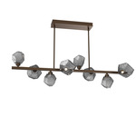 Gem Twisted Branch Chandelier - Flat Bronze / Smoke