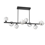 Gem Twisted Branch Chandelier - Matte Black / Clear