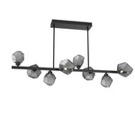 Gem Twisted Branch Chandelier - Matte Black / Smoke