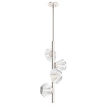 Mesa Twisted Vine Chandelier - Metallic Beige Silver / Mesa Clear