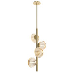 Mesa Twisted Vine Chandelier - Gilded Brass / Mesa Amber