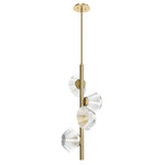 Mesa Twisted Vine Chandelier - Gilded Brass / Mesa Clear