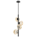 Mesa Twisted Vine Chandelier - Matte Black / Mesa Amber