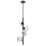 Mesa Twisted Vine Chandelier - Matte Black / Mesa Clear