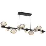 Mesa Twisted Branch Chandelier - Matte Black / Mesa Amber