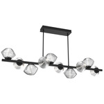 Mesa Twisted Branch Chandelier - Matte Black / Mesa Clear