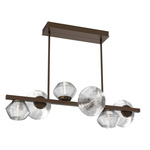 Mesa Twisted Branch Chandelier - Flat Bronze / Mesa Clear