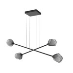 Gem Moda Linear Chandelier - Matte Black / Smoke