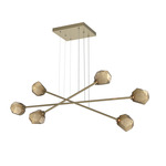 Gem Moda Linear Chandelier - Gilded Brass / Bronze