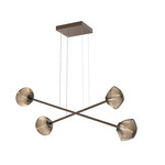 Mesa Moda Linear Chandelier - Flat Bronze / Mesa Bronze