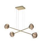 Mesa Moda Linear Chandelier - Gilded Brass / Mesa Bronze