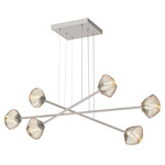 Mesa Moda Linear Chandelier - Metallic Beige Silver / Mesa Amber