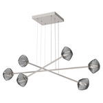 Mesa Moda Linear Chandelier - Metallic Beige Silver / Mesa Smoke