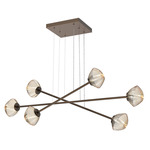 Mesa Moda Linear Chandelier - Flat Bronze / Mesa Amber