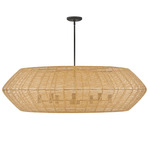 Luca Convertible Drum Pendant - Black / Camel