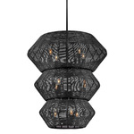 Luca Tiered Chandelier - Black