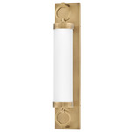 Baylor Bathroom Vanity Light - Heritage Brass / Etched Opal