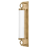 Baylor Bathroom Vanity Light - Heritage Brass / Etched Opal