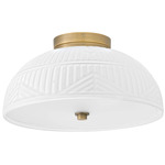 Devon Ceiling Light - Lacquered Brass / Etched Glass