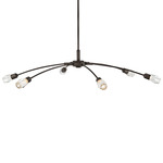 Atera Convertible Chandelier - Black Oxide / Faceted Clear