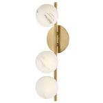 Selene Wall Sconce - Lacquered Brass / Glass Swirl