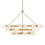 Selene Chandelier - Lacquered Brass / Glass Swirl