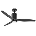 Facet Dual Mount Smart Ceiling Fan with Light - Matte Black / Matte Black