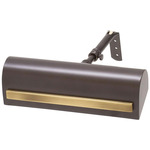 Classic Traditional Strap Motif Plug-in Picture Light - Mahogany Bronze / Antique Brass