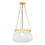 Granby Pendant - Aged Brass / Clear
