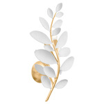 Marabec Wall Sconce - Vintage Gold Leaf / White