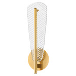 Passaic Wall Sconce - Aged Brass / Clear
