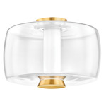 Beau Ceiling Light - Aged Brass / Clear