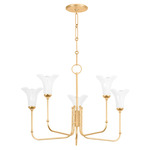 Montclair Chandelier - Vintage Gold Leaf / White