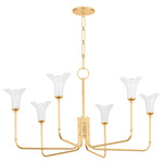 Montclair Chandelier - Vintage Gold Leaf / White