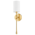 Guilford Wall Sconce - Aged Brass / White
