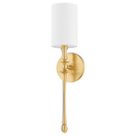 Guilford Wall Sconce - Aged Brass / White