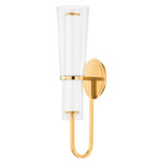 Vancouver Wall Light - Aged Brass / Clear