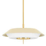 Westport Pendant - Aged Brass / Sand / Opal