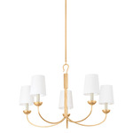 Montpelier Chandelier - Vintage Gold Leaf / White