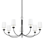 Montpelier Chandelier - Aged Iron / White