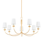 Montpelier Chandelier - Vintage Gold Leaf / White